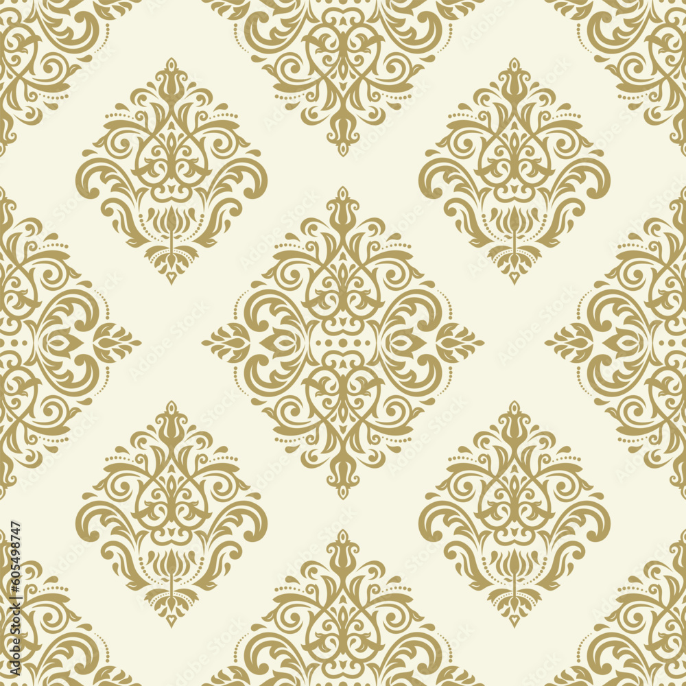 Orient vector classic pattern. Seamless abstract background with vintage elements. Orient golden pattern. Ornament for wallpapers and packaging