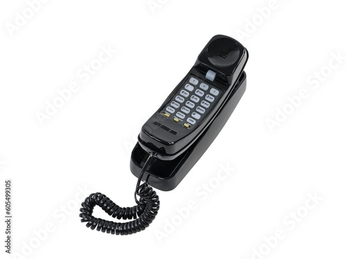 Landline telephone isolated with cut out background. 