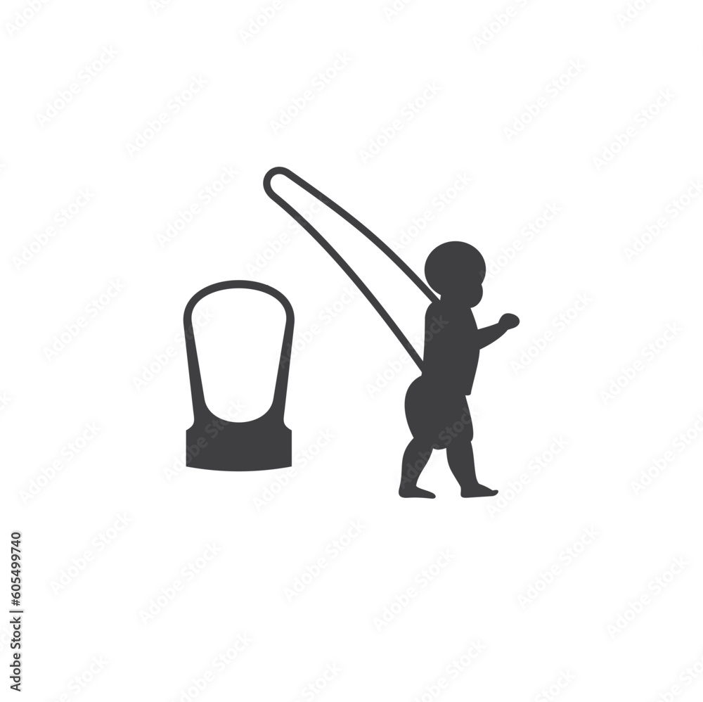 illustration of baby walk assist, vector art. illustration of baby walk assist, vector art.