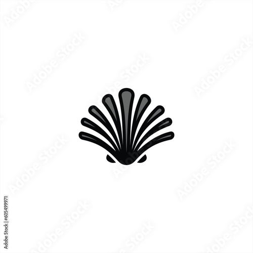 Seashell Oyster logo design vector illustration