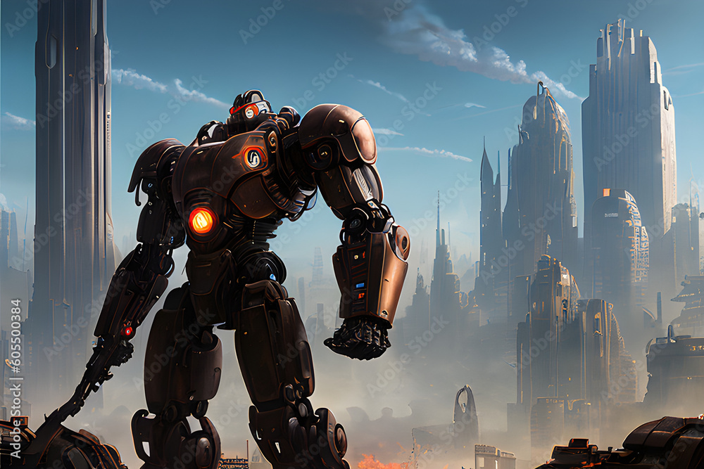 robot in the city robot in the city