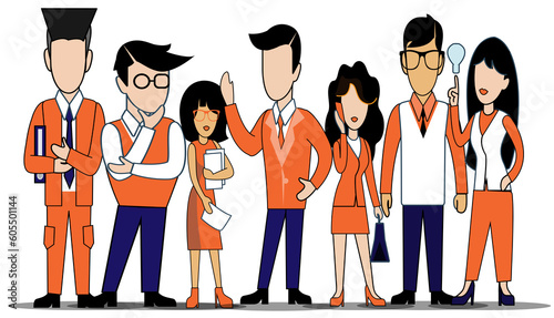 international business  website hero image. flat idea and concept think creativity modern
