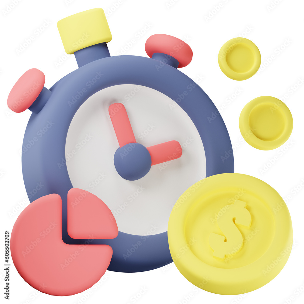 time is money 3d illustration time is money 3d illustration
