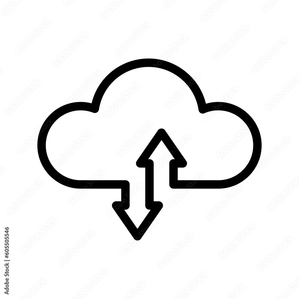 Cloud Data icon. sign for mobile concept and web design. vector illustration Cloud Data icon. sign for mobile concept and web design. vector illustration