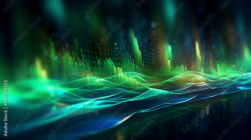 AI art Gradients light waves neon colors 光の波 AI art Gradients light waves neon colors 光の波