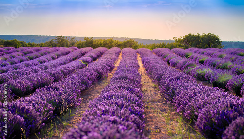 Lavender.wallpaper, Stunning summer landscape in Provence, France with blooming violet fields, Purple lavender field in Provence at sunset, Ai generated 