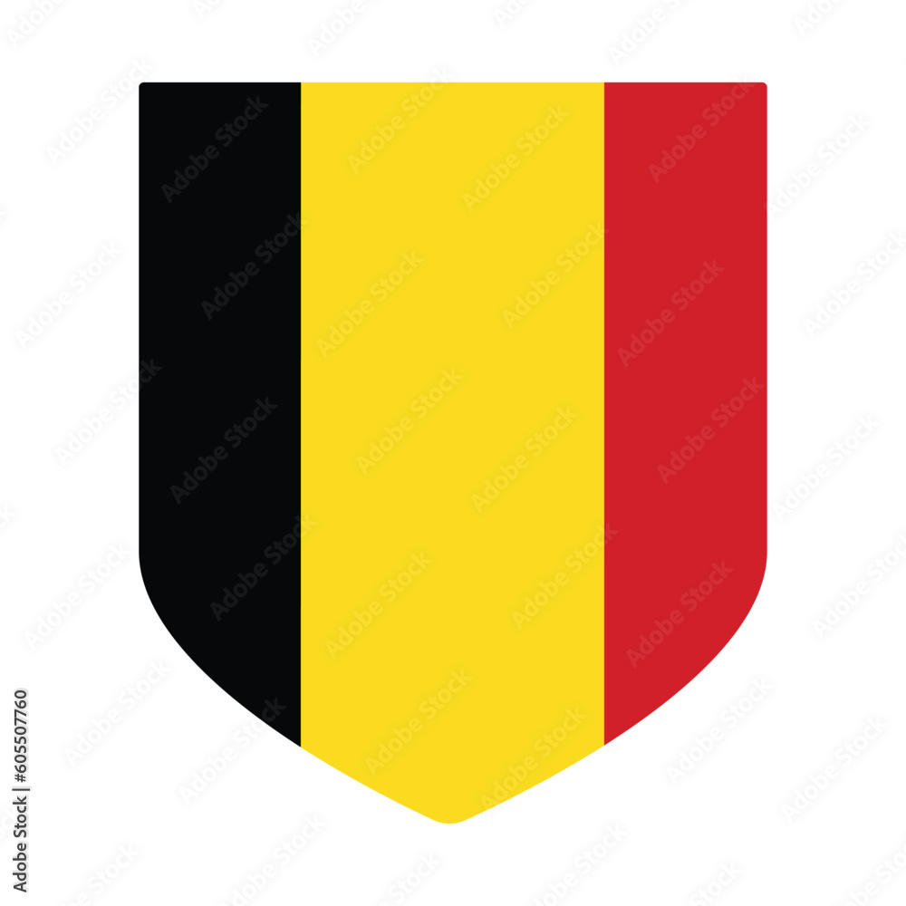 Fototapeta premium Flag of Belgium in shape 