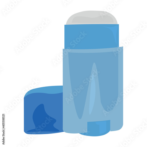 Roll-on deodorant on white background
