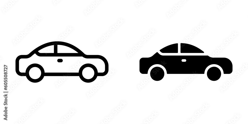 Car icon. sign for mobile concept and web design. vector illustration