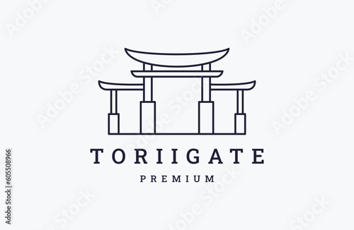 toriigate logo vector icon illustration .