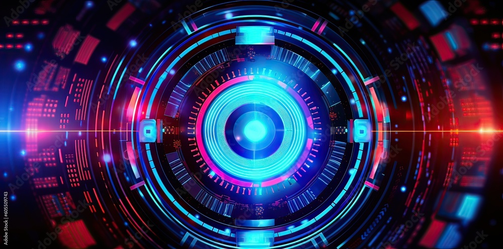 technology background with futuristic lines, and colored lights, in the style of light indigo, Abstract sci-fi background material technology background with futuristic lines, and colored lights, in the style of light indigo, Abstract sci-fi background material