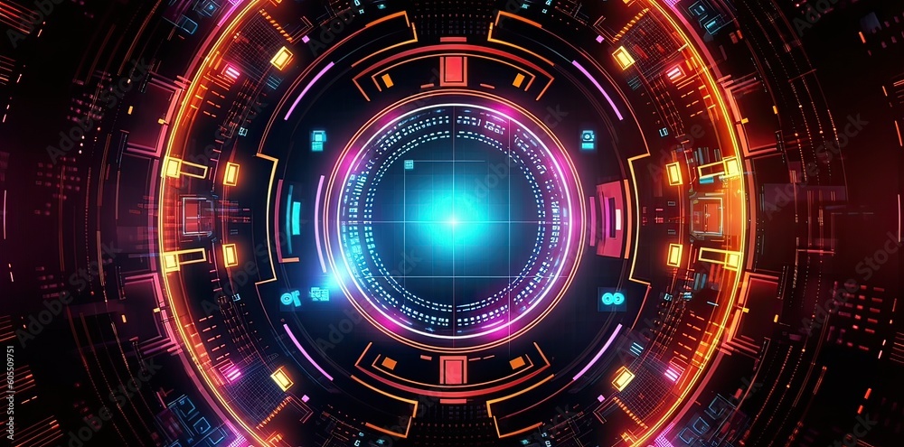 technology background with futuristic lines, and colored lights, in the style of light indigo, Abstract sci-fi background material technology background with futuristic lines, and colored lights, in the style of light indigo, Abstract sci-fi background material