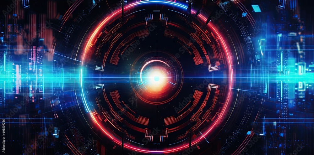 technology background with futuristic lines, and colored lights, in the style of light indigo, Abstract sci-fi background material technology background with futuristic lines, and colored lights, in the style of light indigo, Abstract sci-fi background material