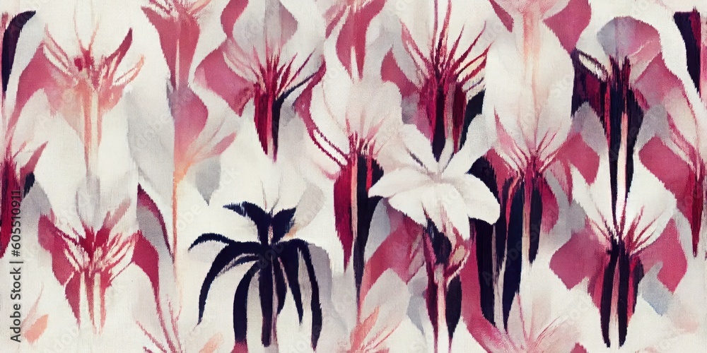 ikat flowers seamless pattern ikat flowers seamless pattern