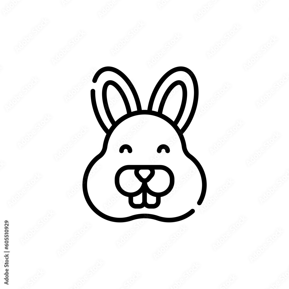 Obraz premium bunny mask icon with black color