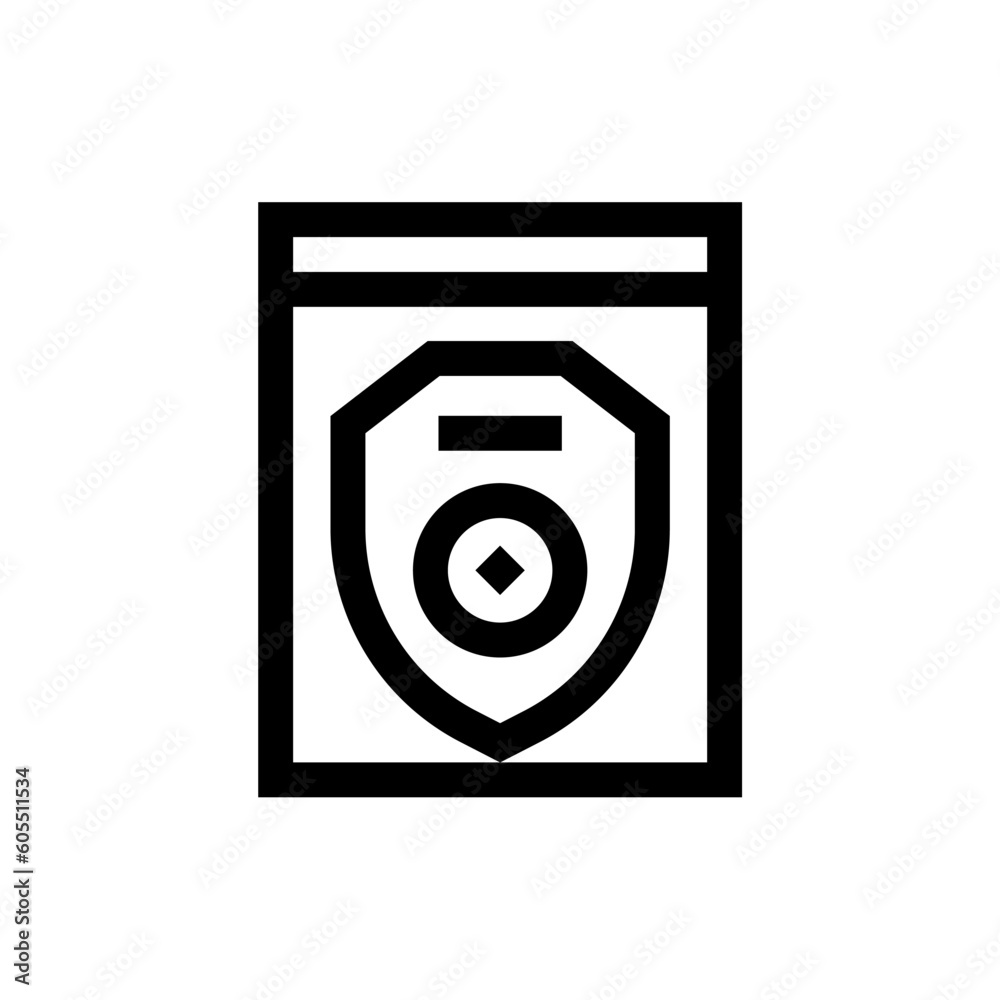 badge police icon with black color badge police icon with black color