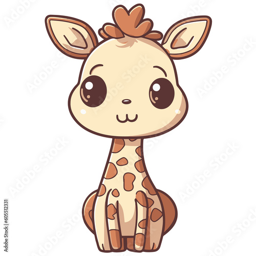 Cartoon cute giraffe