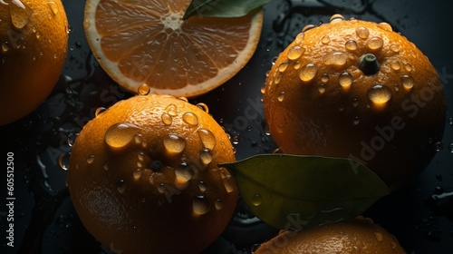 orange in water splash fruits and water splash like fruit ads on display Generative AI stock illustration post production
