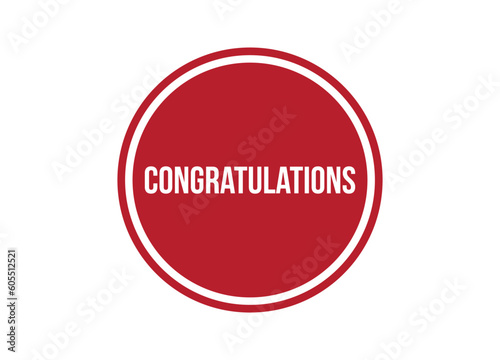 congratulations red banner design vector illustration