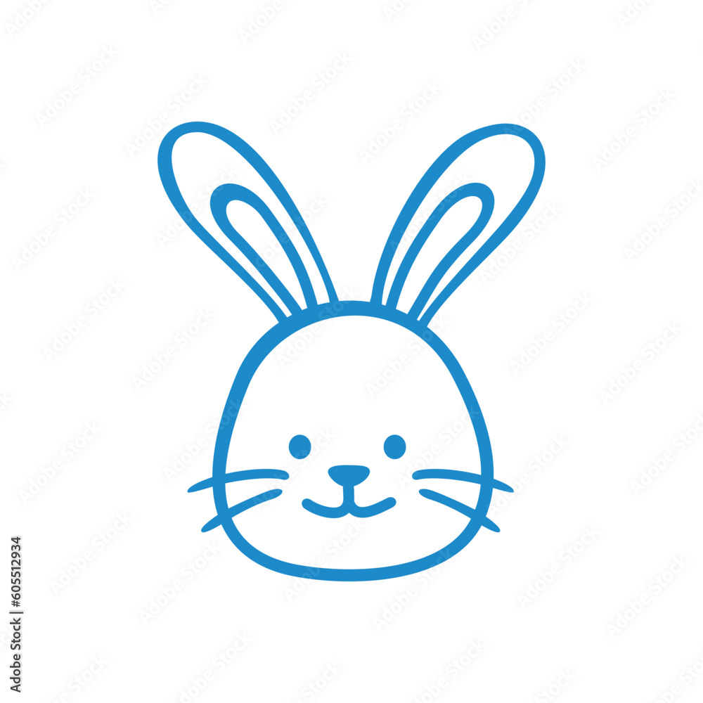 Obraz premium Rabbit Head Doodle