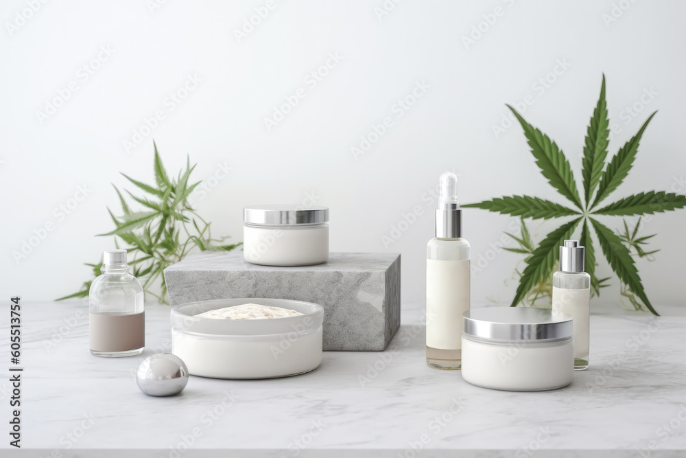 Cannabis CBD THC Beauty & Skin Care Products, Cosmetic Opportunities, from Marijuana, Generative AI Technology