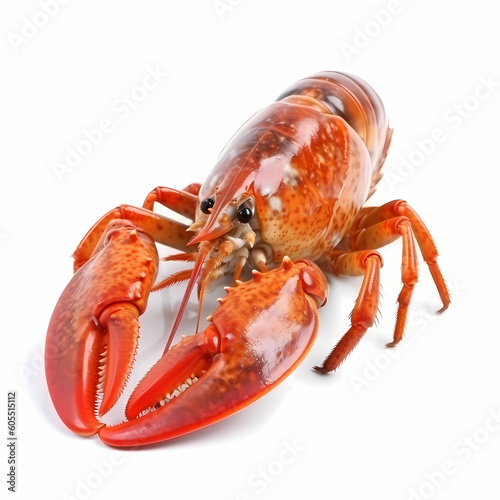 Red Lobster Isolated White Illustration