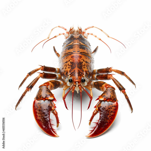 Rock Lobster Isolated White Illustration