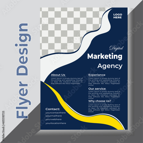 Corporate modern flyer design.