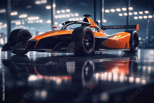 A fast and sleek racing car built for straight-line speed. Generative AI