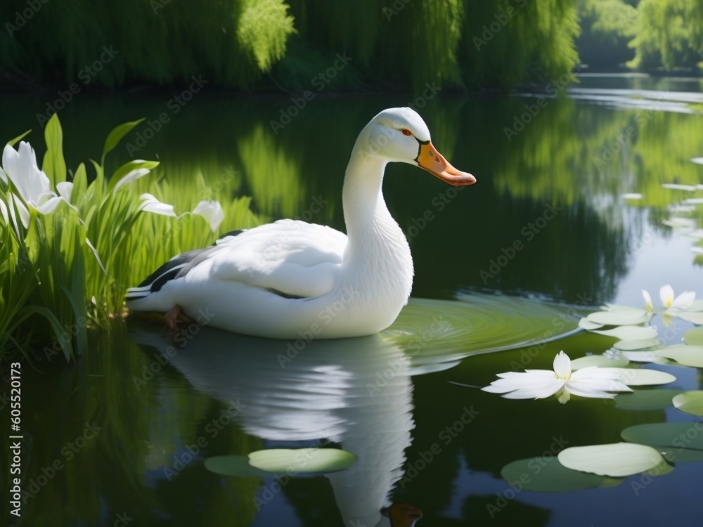 Obraz premium duck in the pond