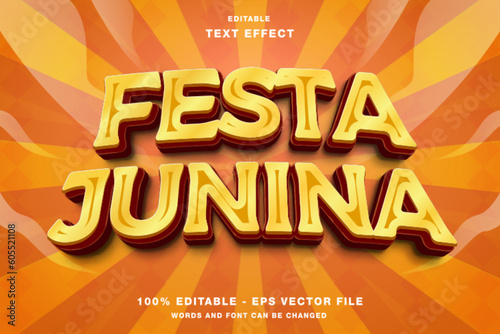 Festa Junina 3D Text Effect