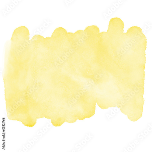 Yellow Watercolor Brushstrokes Decor © Valourine