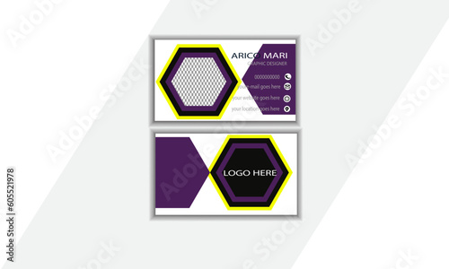  modern business card design . double sided  template card inspiration Creative and Clean Modern Template Design Vector layout  illustration.