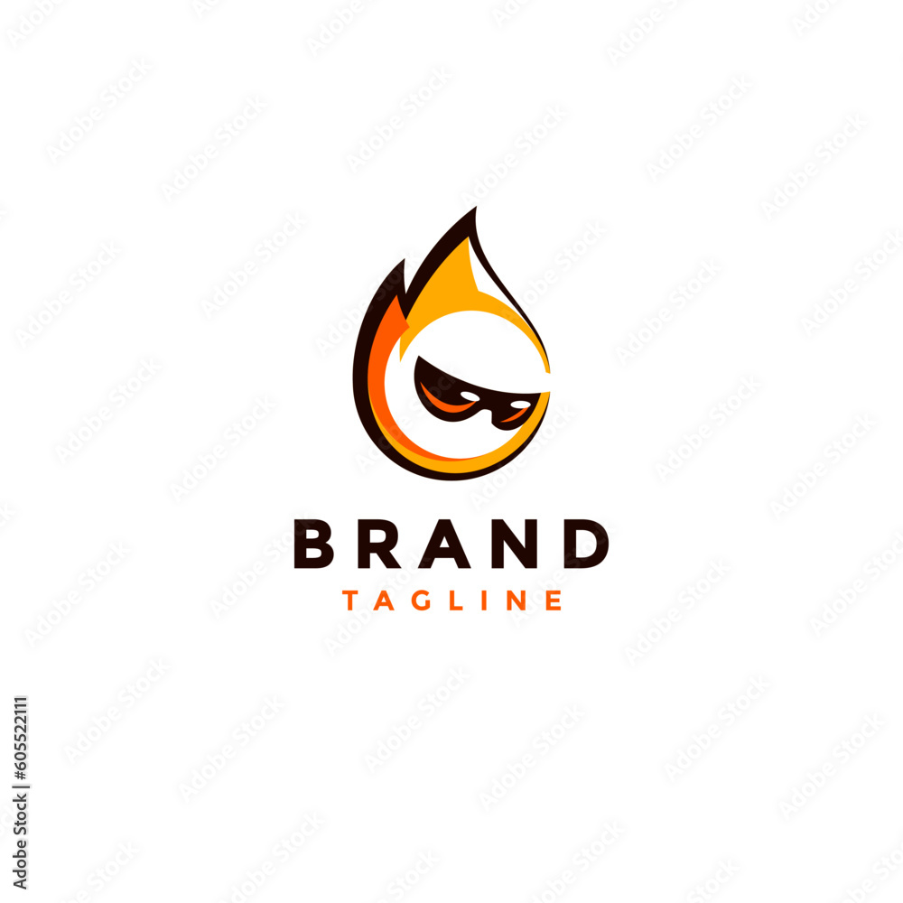 Cute Fire Head Wearing Glasses Logo Design. Simple Orange Fire Head Wearing Black Glasses Logo Design. Cute Fire Head Wearing Glasses Logo Design. Simple Orange Fire Head Wearing Black Glasses Logo Design.