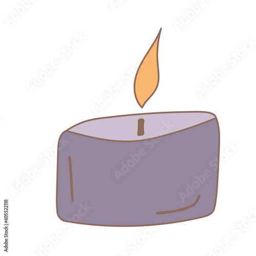 candle light heat purple cozy element icon
