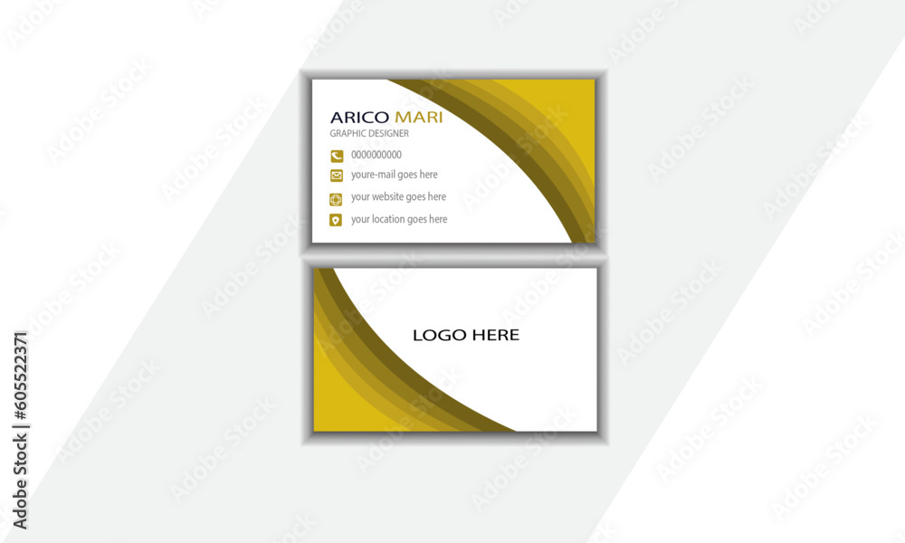 Fototapeta premium Modern Business card Corporate template corporate concept brand identity template Realistic shadow Clean .