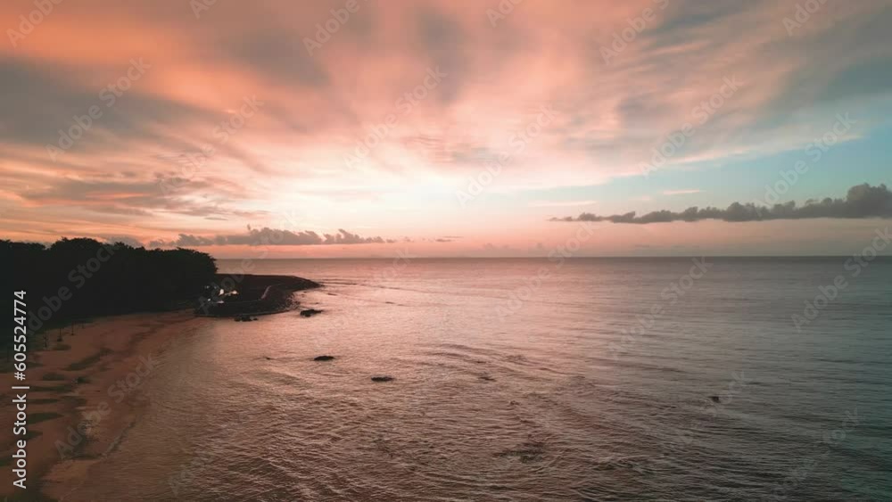 a sunset view from tanjung lesung beach, banten, indonesia a sunset view from tanjung lesung beach, banten, indonesia