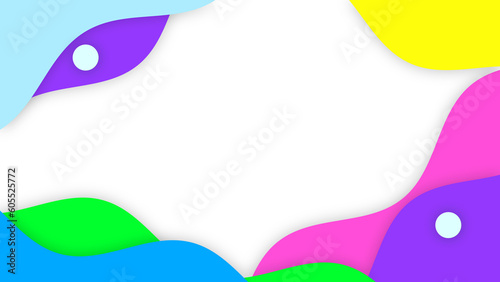 Abstract multicolored wavy curved shapes elements