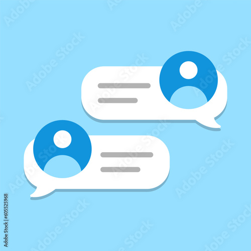 speech bubble chat concept illustration flat design vector icon