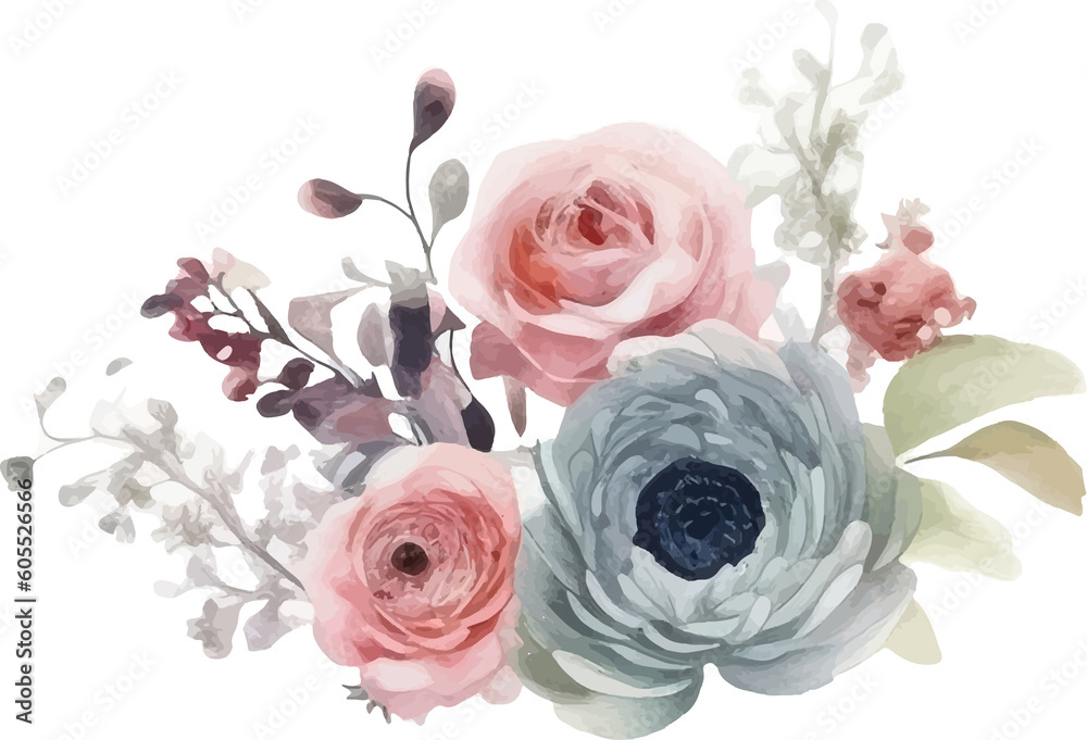 Fototapeta premium navy blue red and white rose