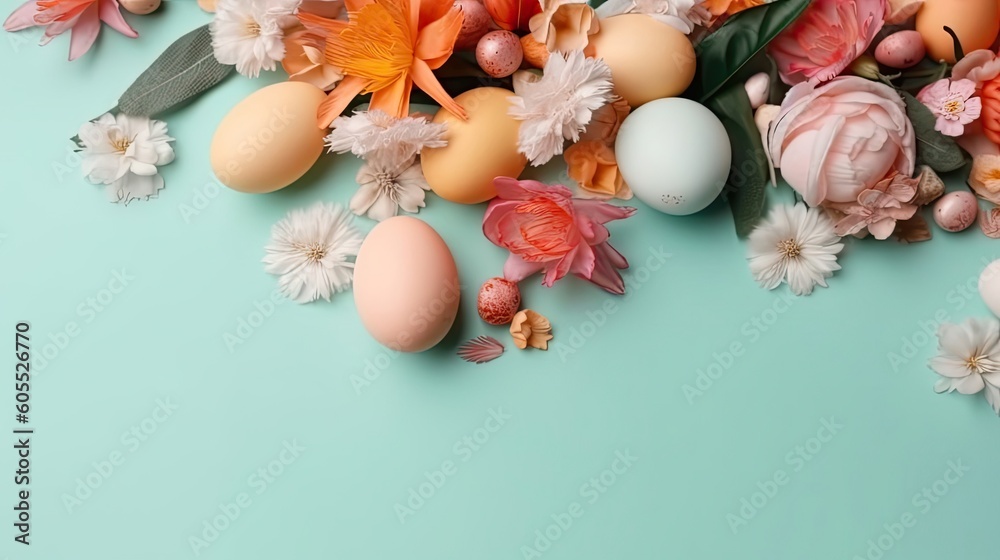 Background of Happy Easter Day banner concept design Background of Happy Easter Day banner concept design