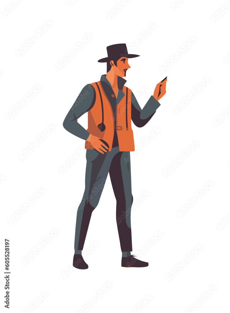 cowboy character standing