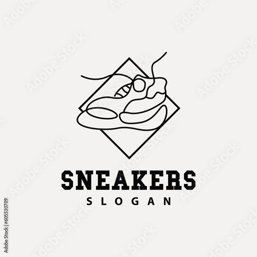 Wallpaper Mural Shoes Logo, Shoes Design Simple Minimalist Line Style, Fashion Brand Vector, Icon Illustration Torontodigital.ca