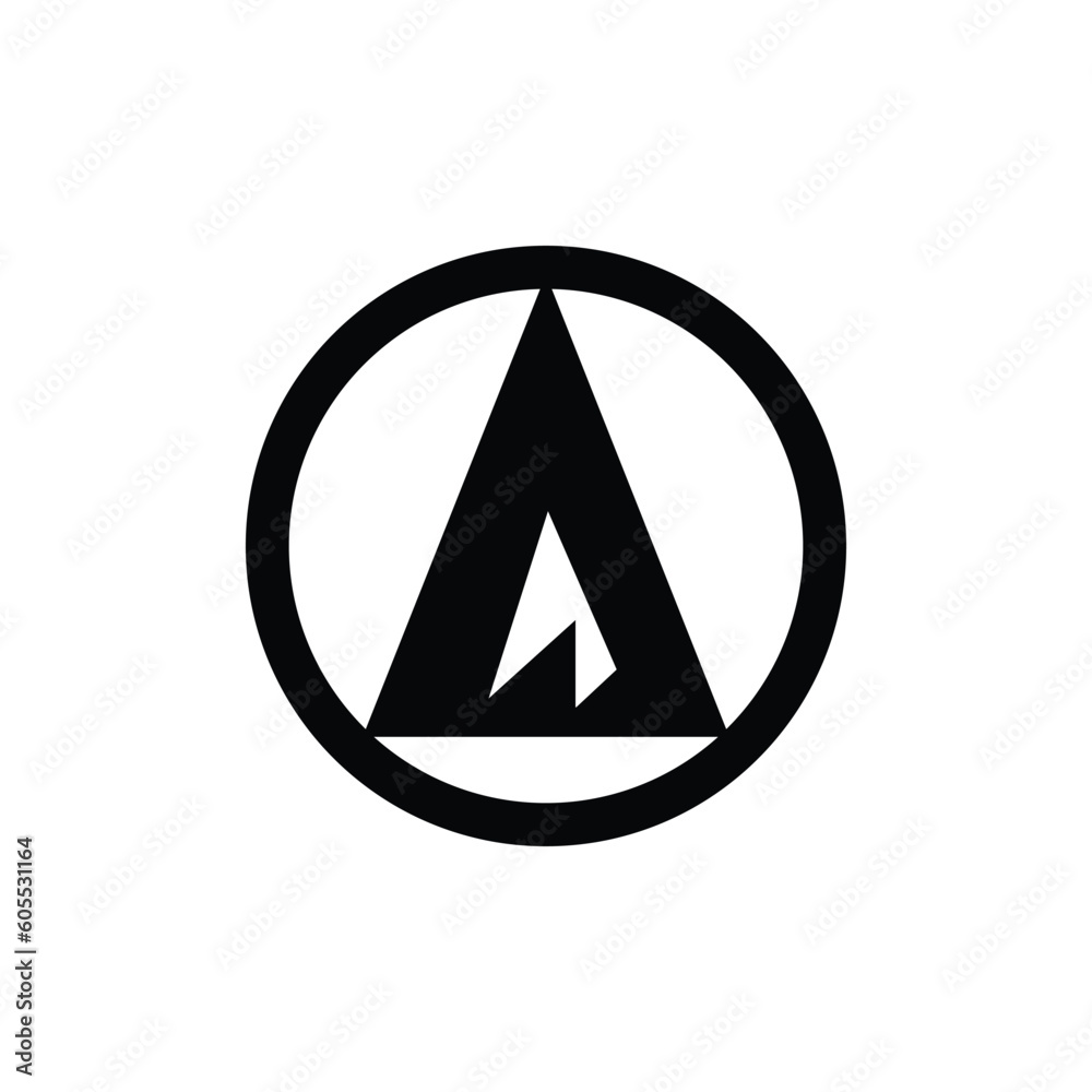black triangle shape car brand logo vector illustration template design black triangle shape car brand logo vector illustration template design