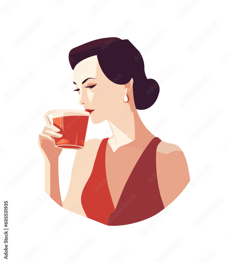 Young adult woman holding coffee mug, smiling Young adult woman holding coffee mug, smiling