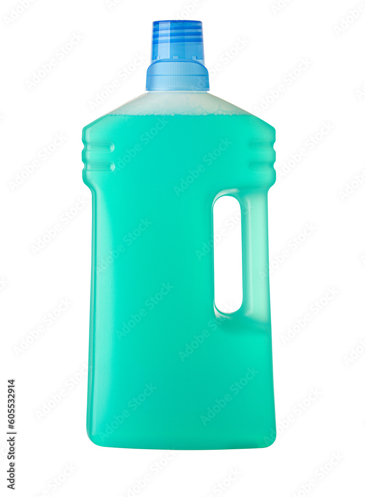 Blue plastic bottle with cap isolated Blue plastic bottle with cap isolated