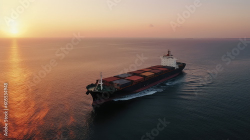 Cargo Ship on the sea © Eman Suardi