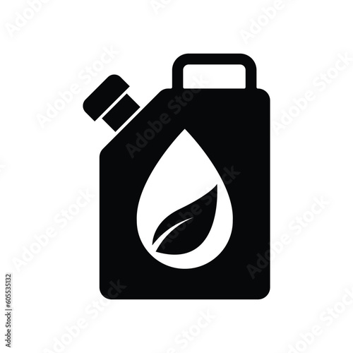 Bio fuel canister vector icon. isolated on white background. vector illustration