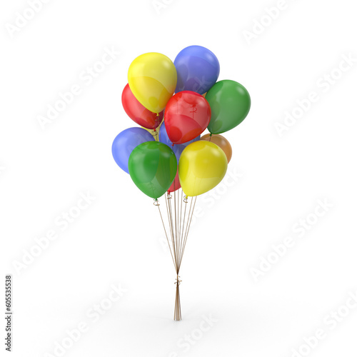 colorful balloons isolated on transparent PNG background