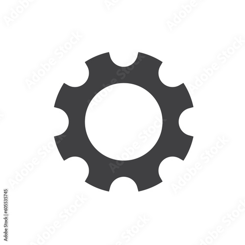 black gear icon vector element design template